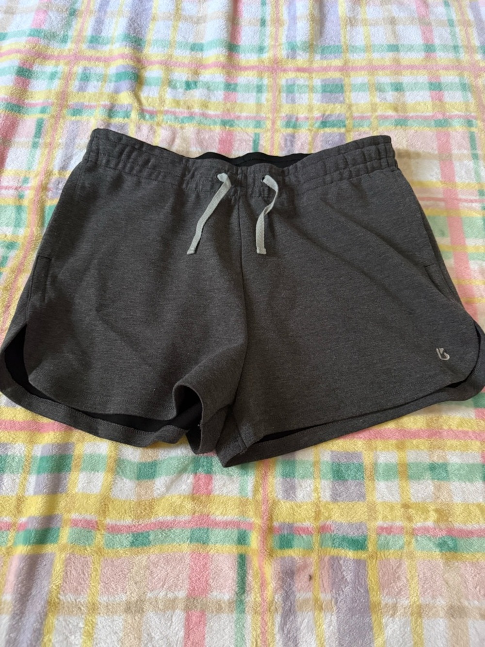 BuffBunny Charcoal Gray Athletic Drawstring Shorts